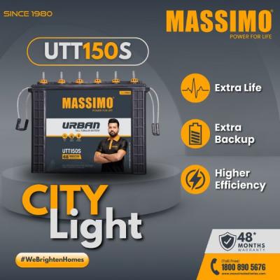 Massimo UTT 150S (Tall Tubular Battery) – 150Ah